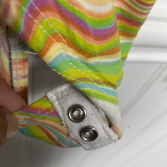 Almost Famous Womens Stripe long sleeve bodysuit size Large - Picture 4 of 6